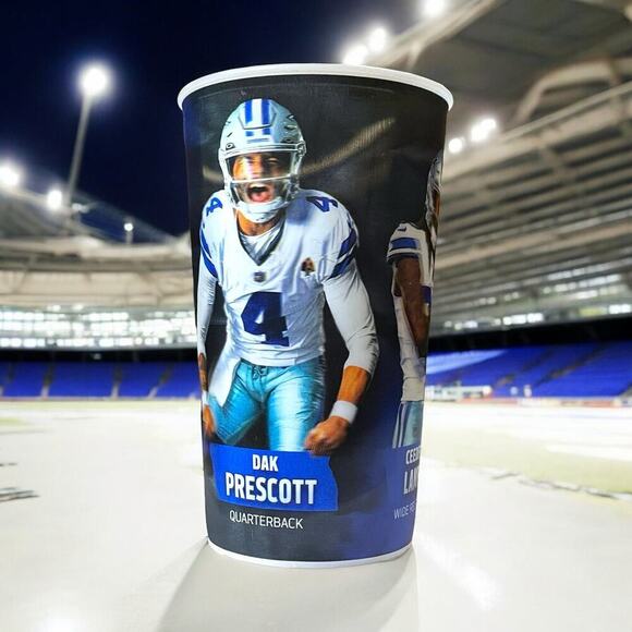 Dallas Cowboys ATT&T Stadium Cup 2023 Dak Prescott Ceedee Lamb 3D 32oz USA MADE - Picture 2 of 12